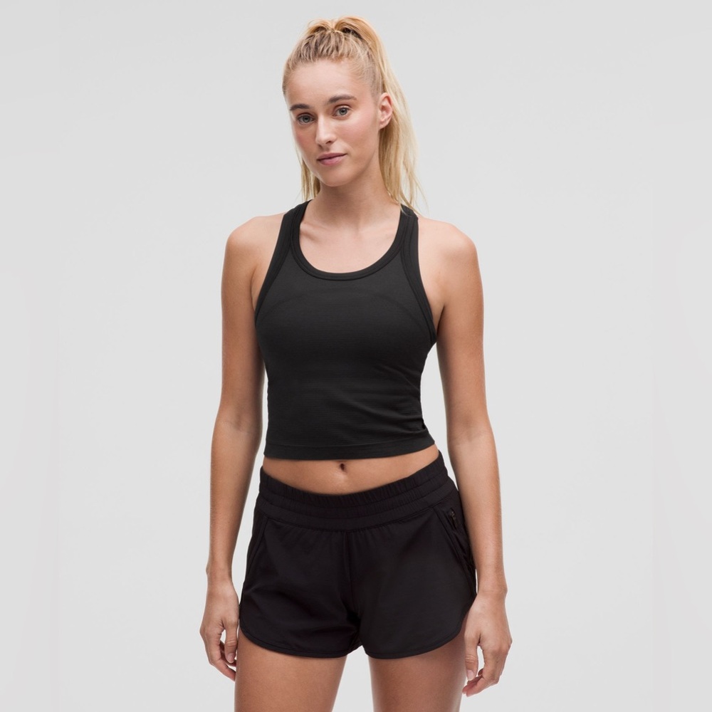 Lululemon  Swiftly Tech Cropped Racerback Tank Top 2.0 Black